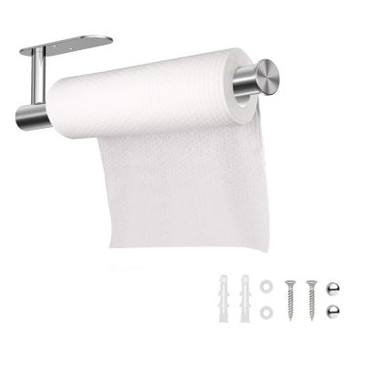 Adhesive Stainless Steel Paper Towel Holder Under Cabinet Self Adhesive Paper Towel Holder Wall Mount Rustproof