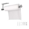 Adhesive Stainless Steel Paper Towel Holder Under Cabinet Self Adhesive Paper Towel Holder Wall Mount Rustproof view 1