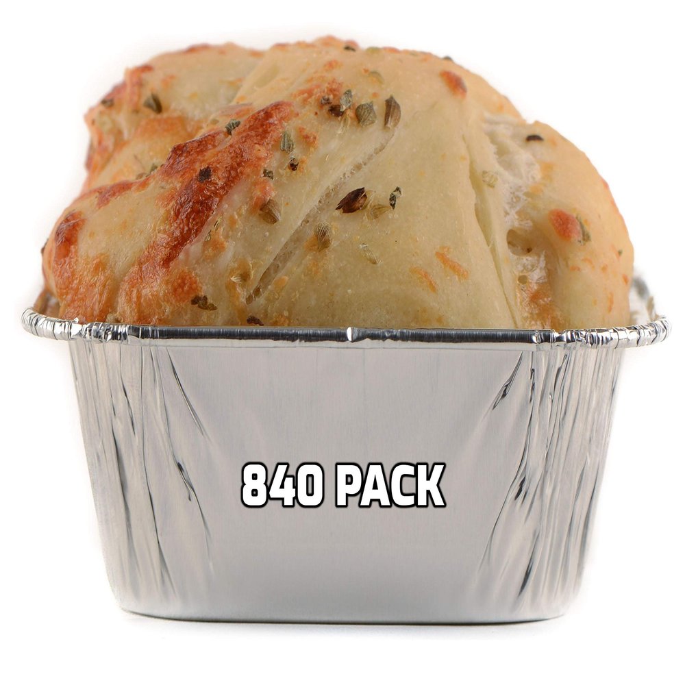 [840 PACK] Aluminum Square Tin Muffin Pan 3 inch - Disposable Aluminum Cupcake Pans - Strong, Durable, Reusable, Recyclable - Muffin Tin Great for Baking Cupcakes, Muffins, Small Pies, Loafs (3 x 3)