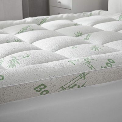 Cooling Mattress Topper - California King Size | Plush Pad Mattress Topper for Back Pain Relief, 8-21" Deep Pocket | Viscose Made from Bamboo Pillow Top | Bedroom Essentials