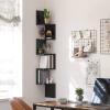VASAGLE Corner Shelf Wall Mount, 5-Tier Floating Corner Bookshelf, Plant Shelf for Bedroom, Living Room, Bathroom, Home Office, Ink Black view 4