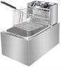 Electric Deep Fryer with Basket & Lid, 6.3QT/6L Heavy Duty Stainless Steel Single Tank Kitchen Frying Machine, 2500W French Fryer for French Fries Fried Chicken US Plug view 2