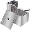 Electric Deep Fryer with Basket & Lid, 6.3QT/6L Heavy Duty Stainless Steel Single Tank Kitchen Frying Machine, 2500W French Fryer for French Fries Fried Chicken US Plug view 3