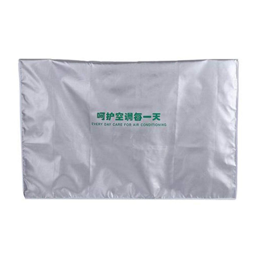 Air Conditioner Dust Cover, Outdoor Waterproof Rainproof Cover Sunproof Silver Coating Anti-Snow Outdoor Furniture Cover with Drawstring for Snug Fit,2P(85 * 26 * 57cm)