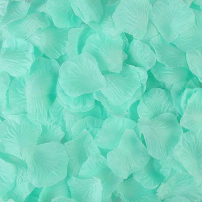 DJBM 1000 Pieces Rose Petals Artificial Flower Petals for Wedding Party Decoration Mint