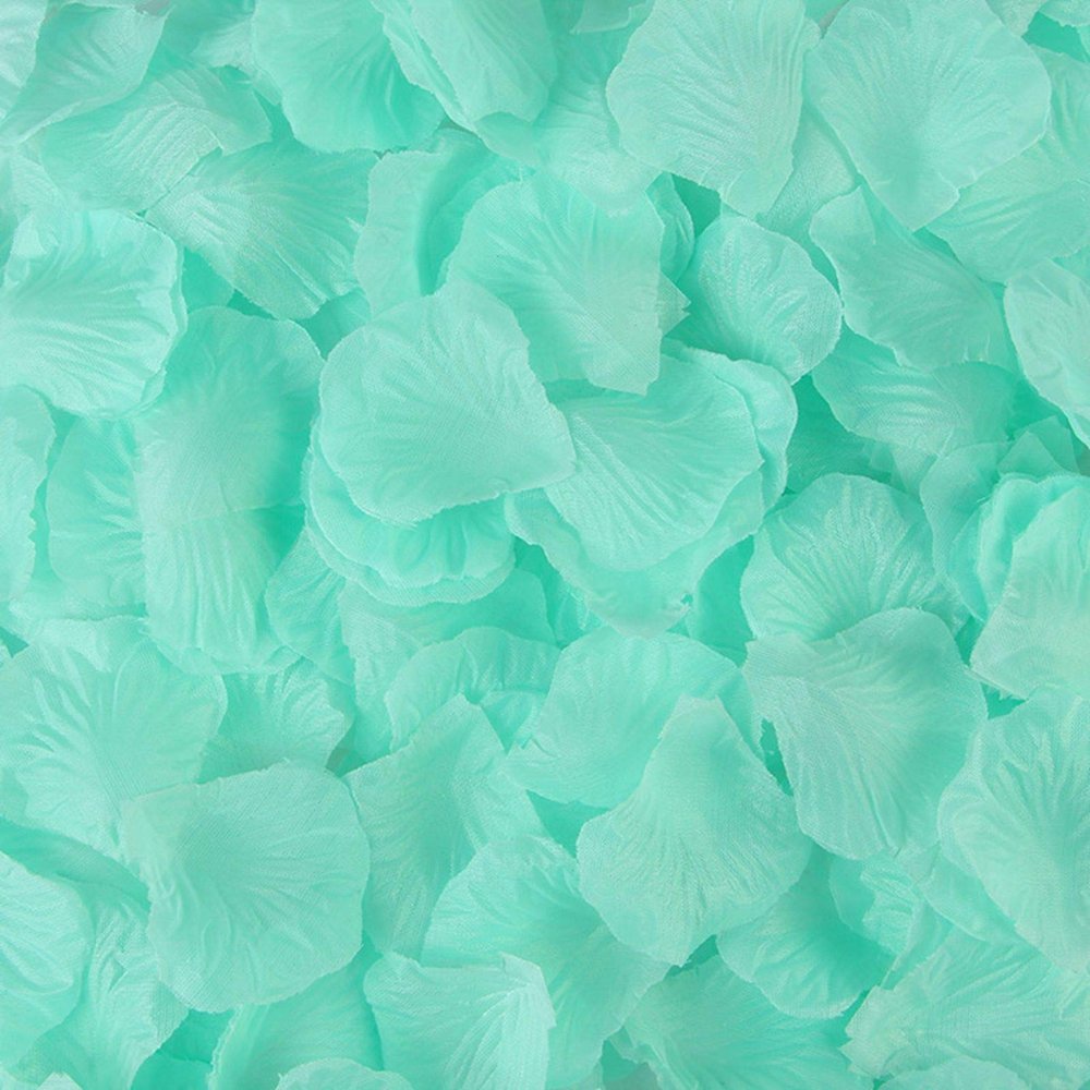 DJBM 1000 Pieces Rose Petals Artificial Flower Petals for Wedding Party Decoration Mint