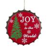 12" Red and Green Joy to The World Christmas Wall Decor view 1