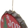 12" Red and Green Joy to The World Christmas Wall Decor view 4