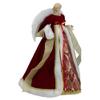 18" Red and Gold Angel in a Dress Christmas Tree Topper - Unlit view 3