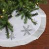Northlight 48" White and Silver Embroidered Sequin Snowflakes Tree Skirt view 2
