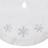 Northlight 48" White and Silver Embroidered Sequin Snowflakes Tree Skirt view 3
