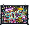Back to The 90's Backdrop for Parties | 90s Theme Backdrop Hip Hop Graffiti Back to 90's Party Banner | 90s Theme Party Wall Decorations for Adults Hip Hop Music Retro Radio 71 x 49 inch view 3