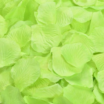 DJBM 1000 Pieces Rose Petals Artificial Flower Petals for Wedding Party Decoration Lime
