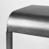 American Art Decor Silver Mobile, Portable, & Compact Home Office C-Shaped Desk view 4