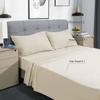 LinenEra 600 TC 100% Egyptian Cotton Sheets & Pillowcases Set - 4 Pc Pure Ivory Bed Sheet Set Extra Long-Staple Combed Cotton Bedding King Sheet for Bed, Fits Mattress 20'' Deep Pocket. view 4