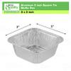 [480 PACK] Aluminum Square Tin Muffin Pan 3 inch - Disposable Aluminum Cupcake Pans - Strong, Durable, Reusable, Recyclable - Muffin Tin Great for Baking Cupcakes, Muffins, Small Pies, Loafs (3 x 3) view 3