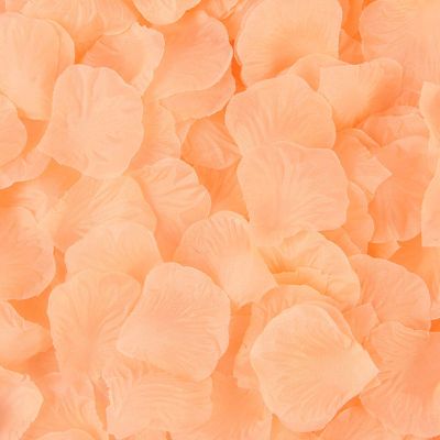 DJBM 1000 Pieces Rose Petals Artificial Flower Petals for Wedding Party Decoration Cantaloupe