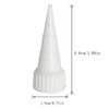 RLECS 20pcs Snip Tip Applicator Adhesive Tube Tips Cap for E6000 Craft Glue 3.7 Ounce Adhesive Tubes, White view 3