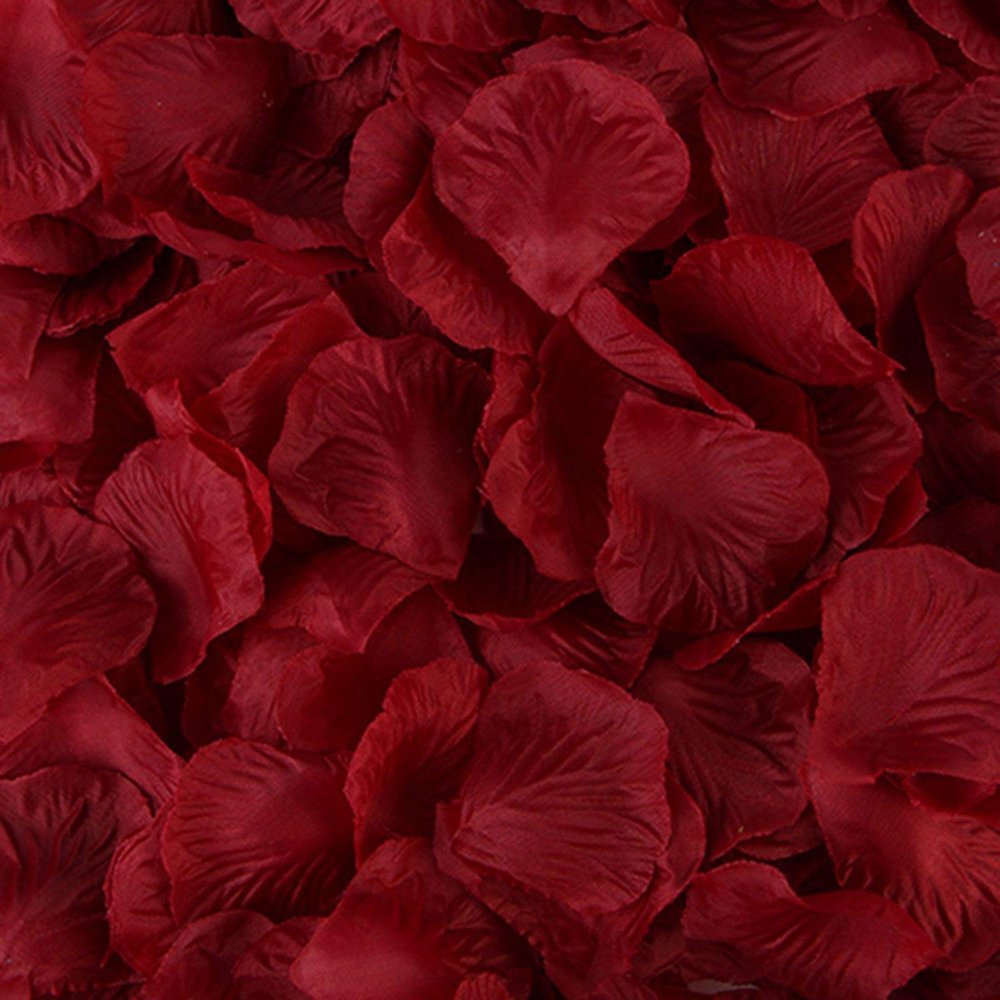 DJBM 1000 Pieces Rose Petals Artificial Flower Petals for Wedding Party Decoration Burgundy
