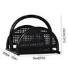 HQBL Rattan Newspaper and Magazine Rack, Farmhouse Rustic Woven File Storage Basket with Handles- for Coffee Table, Side Table, Living Room, Reception Desk, Bathroom view 4