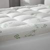 Cooling Mattress Topper - Twin XL Size | Plush Pad Mattress Topper for Back Pain Relief, 8-21" Deep Pocket | Viscose Made from Bamboo Pillow Top | Bedroom Essentials view 1