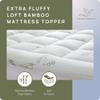 Cooling Mattress Topper - Twin XL Size | Plush Pad Mattress Topper for Back Pain Relief, 8-21" Deep Pocket | Viscose Made from Bamboo Pillow Top | Bedroom Essentials view 2