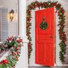 Artificial Christmas Wreath with Pine Cones and Ornaments - 14" Unlit view 4
