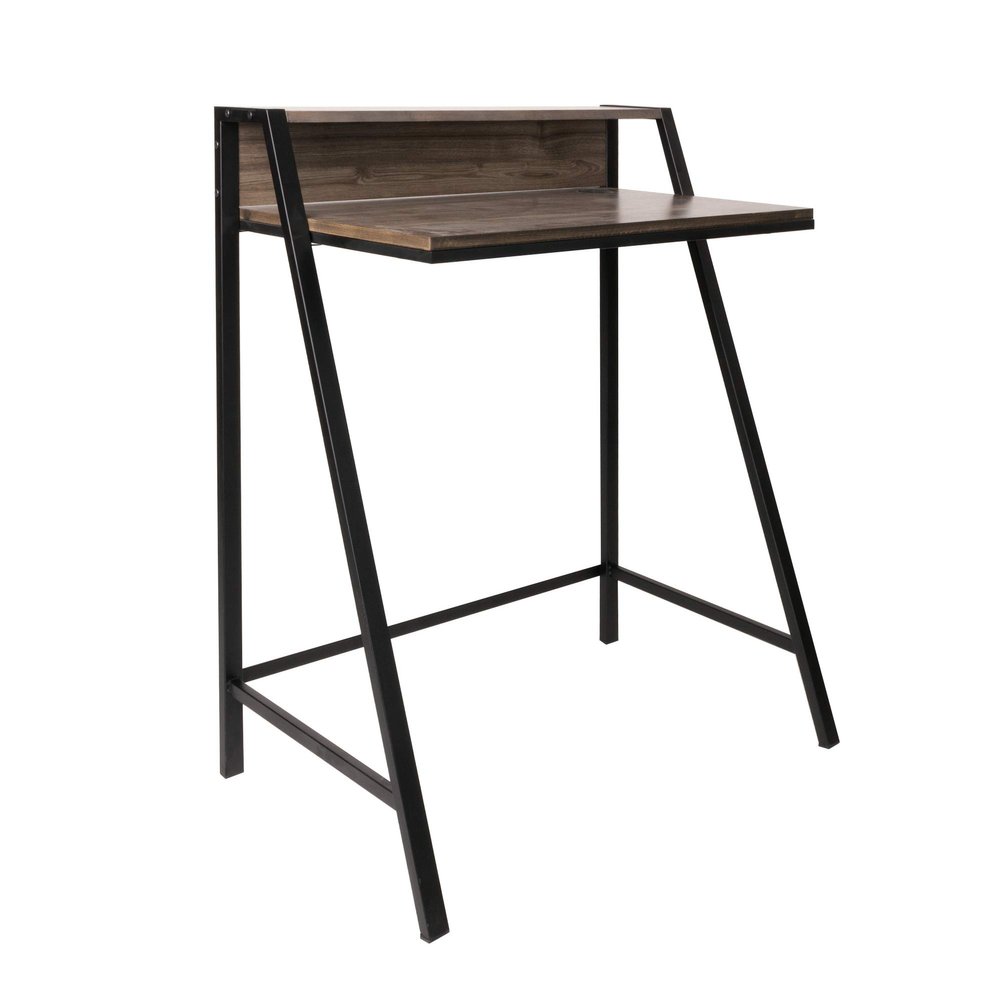 American Art Decor Wood Portable, Compact & Convenient Home Office Desk with Mini Hutch