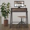 American Art Decor Wood Portable, Compact & Convenient Home Office Desk with Mini Hutch view 2