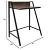 American Art Decor Wood Portable, Compact & Convenient Home Office Desk with Mini Hutch view 3