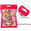 Boao 100 Pieces Resealable Foil Food Storage Bags with Clear Window Coffee Beans Candy Packaging Pouch for Food Small Business Supplies for Jewelry Self Sealed Storage Bags(5.1 x 8.3 Inch,Red) view 3