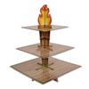 Beistle Tiki Torch Cupcake Stand Luau Theme Cake Holder Display Hawaiian Tropical Party Supplies, 15.25" x 11.25", Brown/Tan/Orange/Yellow view 1