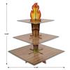 Beistle Tiki Torch Cupcake Stand Luau Theme Cake Holder Display Hawaiian Tropical Party Supplies, 15.25" x 11.25", Brown/Tan/Orange/Yellow view 2