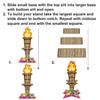 Beistle Tiki Torch Cupcake Stand Luau Theme Cake Holder Display Hawaiian Tropical Party Supplies, 15.25" x 11.25", Brown/Tan/Orange/Yellow view 3