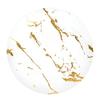 Elegant Design White Gold Stroke Disposable 7.5" Plastic Plates for Dinner Parties (20) view 1