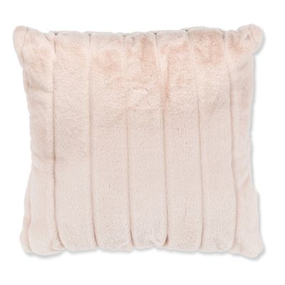 Abbott Collection 27-BLUSH-02 Luxury Faux Fur Pillow, Pink