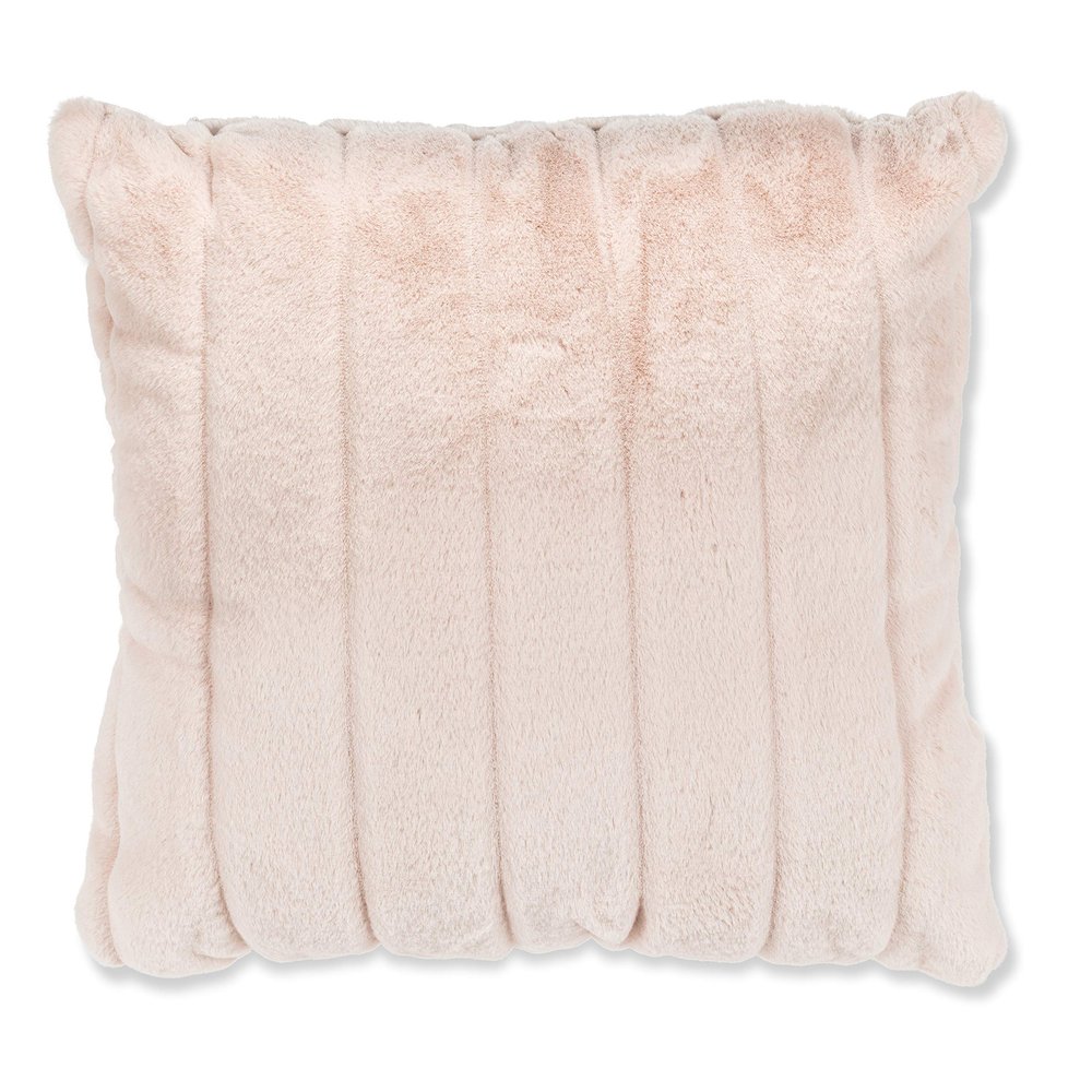 Abbott Collection 27-BLUSH-02 Luxury Faux Fur Pillow, Pink