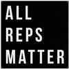 Damdekoli All Reps Matter Banner - Home Gym Decor - Large Wall Art - Fitness Training - Weightlifting Garage Inspirational (20 x 20 Inches) view 1