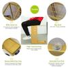 JLXJ Umbrella Stand with Drip Tray and Hook, Tall Modern Metal Iron Art Canes Walking Sticks Rack, for Storage 12 Long and 14 Short Umbrellas (Color : Gold) view 4