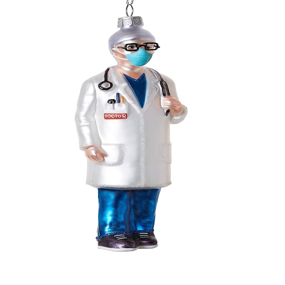 180 Degrees Christmas Ornament (Doctor with Coat) , 6 x 2 x 2 inch