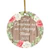 Designsify Christmas Tree Decoration, First Christmas As an Amazing Mimi 2020, Circle Ornament B, Gifts for Birthday Anniversary Valentines Mom Mothers Fathers Day Party, to Men Women Him Her view 1