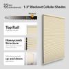 DEZ FURNISHINGS Cordless 1.5" Blackout Cellular Shade, Energy Saver, 60.5" W x 72" H, Alabaster view 2