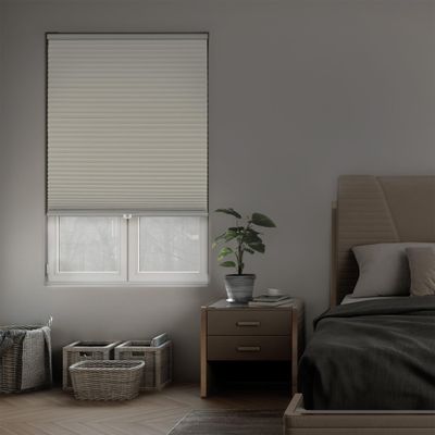 DEZ FURNISHINGS Cordless 1.5" Blackout Cellular Shade, Energy Saver, 61" W x 72" H, Alabaster