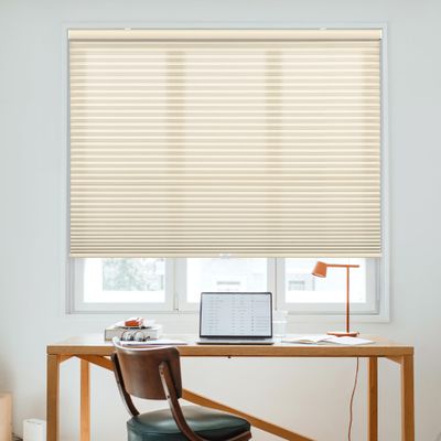 DEZ FURNISHINGS Cordless 1.5" Light Filtering Cellular Shade, 19.5" W x 84" H, Alabaster