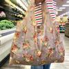 allydrew Large Foldable Tote Nylon Reusable Grocery Bags, 3 Pack, Aloha view 2