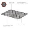 Spectrum Diversified Hexa Raised Feet Quick-Drying Heavy-Duty Protector with Non-Slip Surface, Large Farmhouse Sink Mat, Frost/Gray view 2
