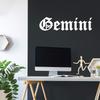 Vinyl Wall Art Decal - Gemini - 8" x 31" - Zodiac Signs Gothic Modern Inspirational Astrology Quote Sticker for Bedroom Living Room Closet Home Office Dorm Room Decor (White, Gemini) view 1