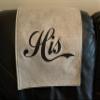 Headrest Cover His for Chair Cover, headrest Cover for recliners Sofa Cover Protector pad, Office, Theater Chair,Sofas, loveseats, Protector for Furniture slipcovers, RV's 17x27 by: Bittlemen Co. view 2