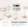 Cabilock 6pcs Decorative Wedding Memo Clips Unique Book Shape Table Place Card Holders for Parties Events and Home Decor Elegant Finish for Photos and Notes view 2