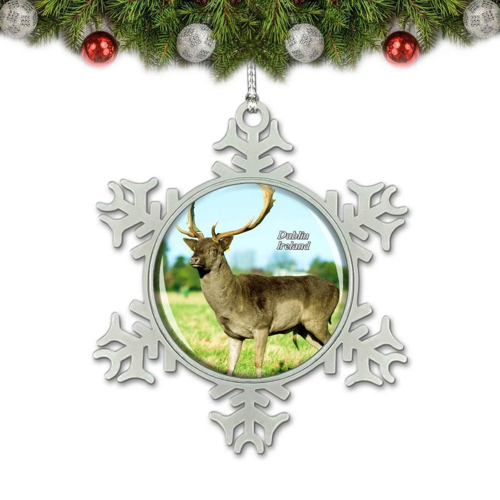 Ireland Phoenix Park Dublin Christmas Ornament Tree Decoration Crystal Metal Souvenir Gift